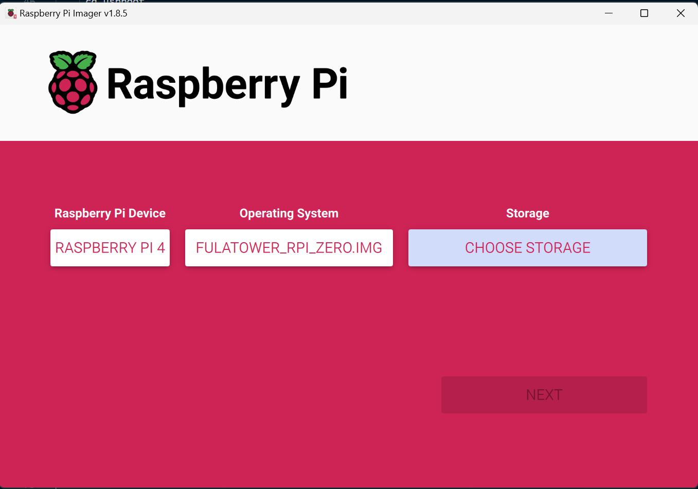 Placeholder for Raspberry Pi Imager configuration image
